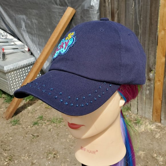 Ladies Navy Blue BLING Hat NEW - Picture 3 of 4